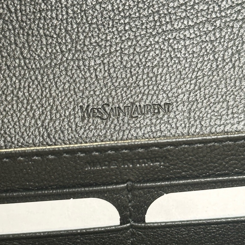 Yves Saint Lau Black Grain Wallet - Picture 5 of 6